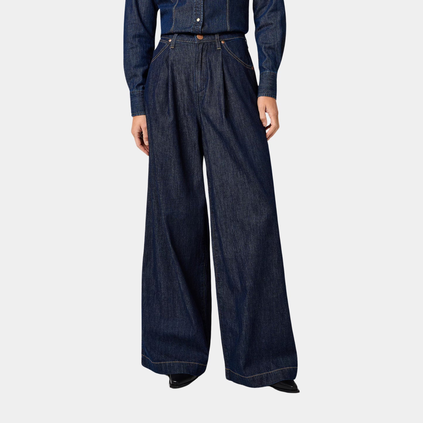 PLEATED TROUSER - saddle