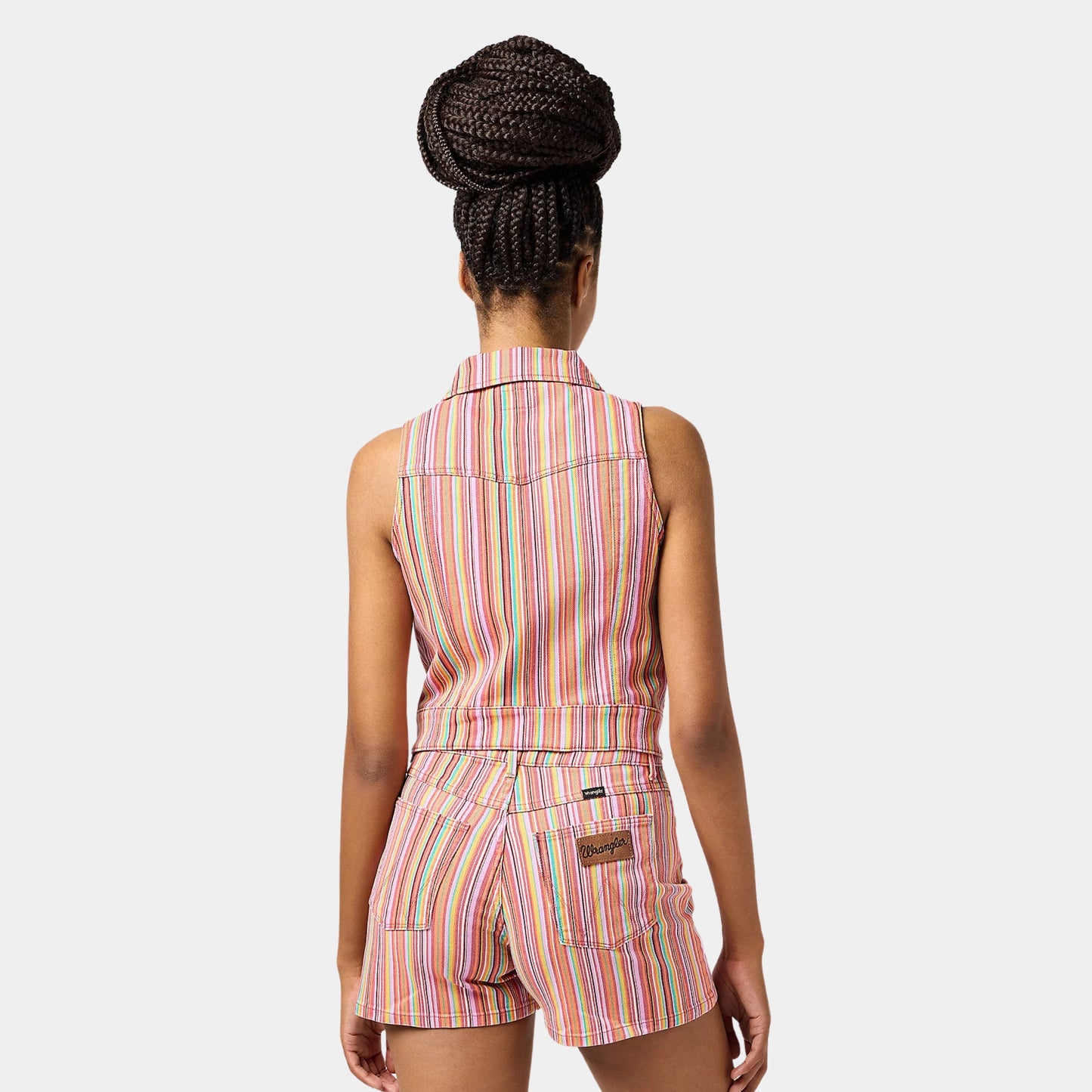 ZIP FRONT VEST - candy