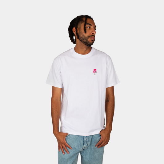 FLAG ROLLER T-SHIRT - white