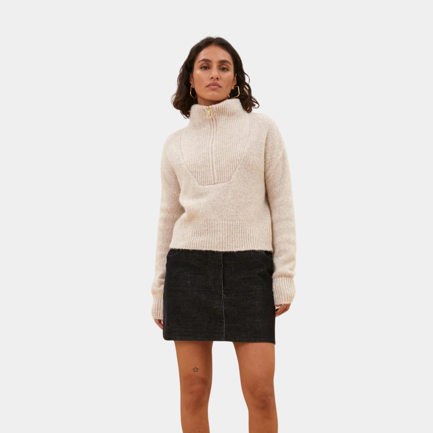 BOXY BEAU PULLOVER - chalk