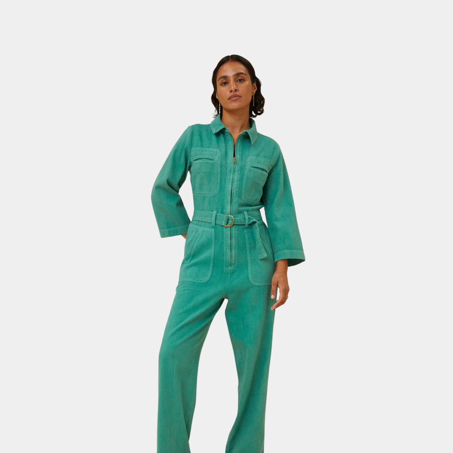 LOUISE TWILL SUIT - aloe vera