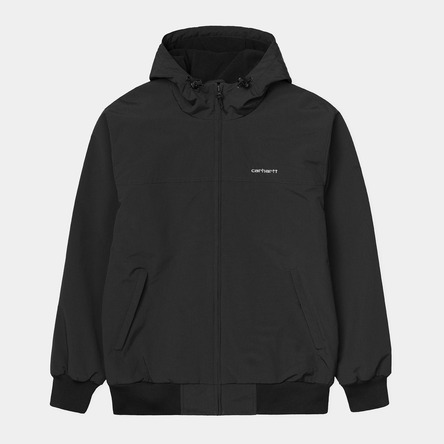 HOODED SAIL JACKET - black/white