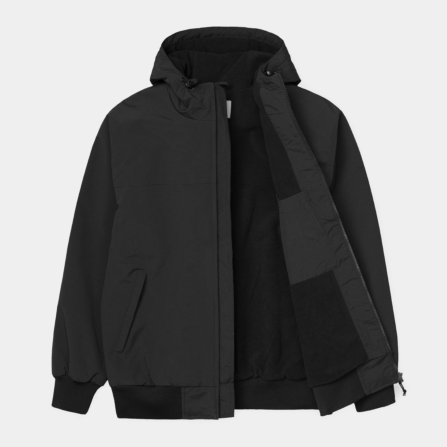 HOODED SAIL JACKET - black/white