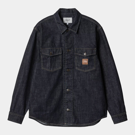 LINCOLN SHIRT JACKET - blue rinsed