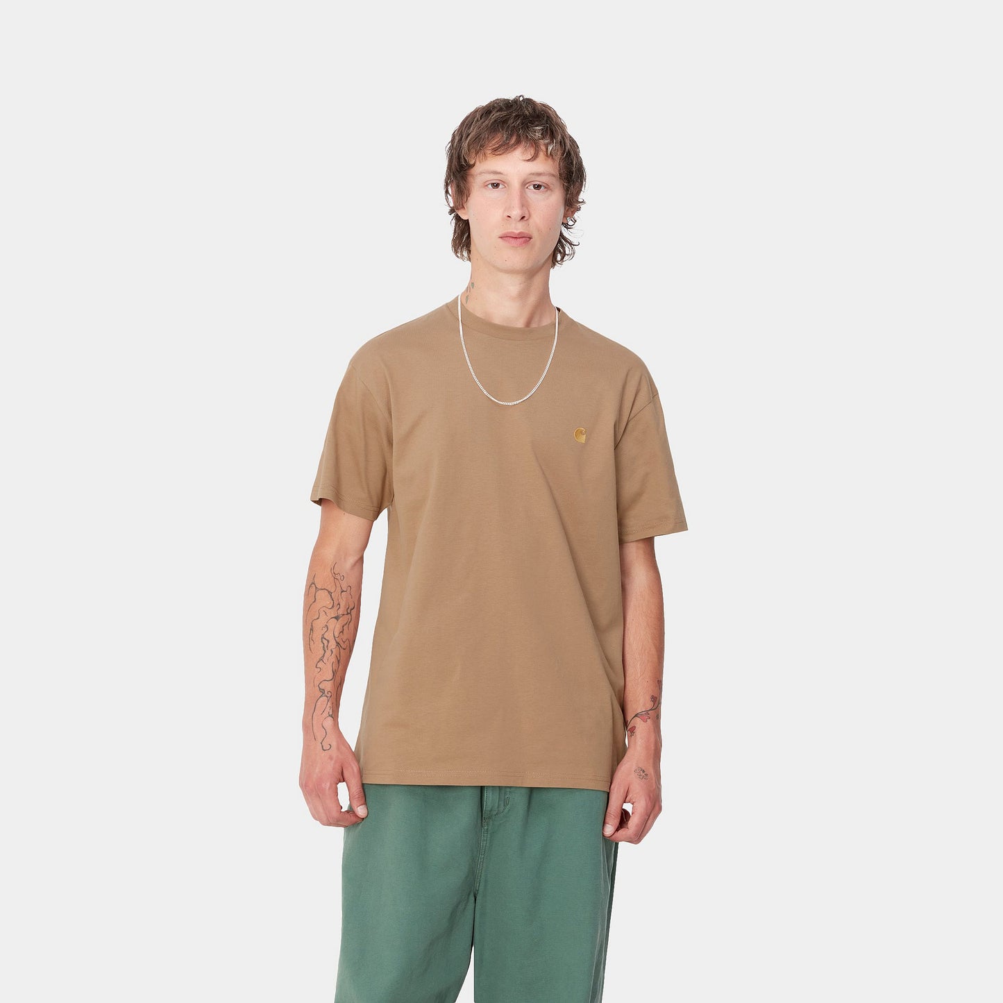 S/S CHASE T-SHIRT - peanut/gold