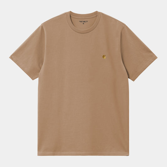 S/S CHASE T-SHIRT - peanut/gold