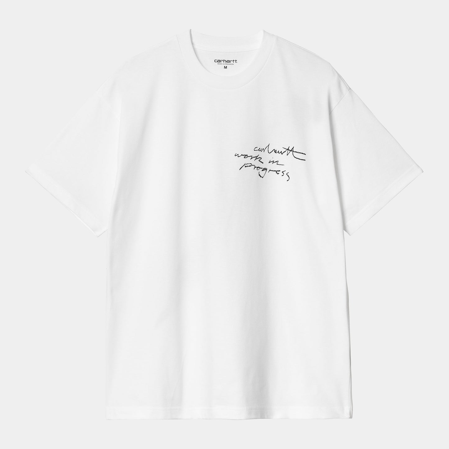 S/S WIP PENCIL T-SHIRT - white/black