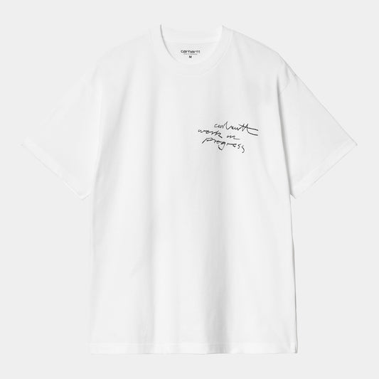 S/S WIP PENCIL T-SHIRT - white/black